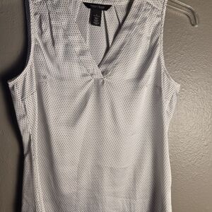 White House Black Market Polka Dot Sleeveless Blouse